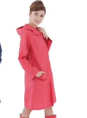 WINSTBROK плащ женский дождь куртка Для женщин s ленты молния Водонепроницаемый ветровка дождевик корейский взрослых Модные плащ Для женщин - Цвет: Розовый