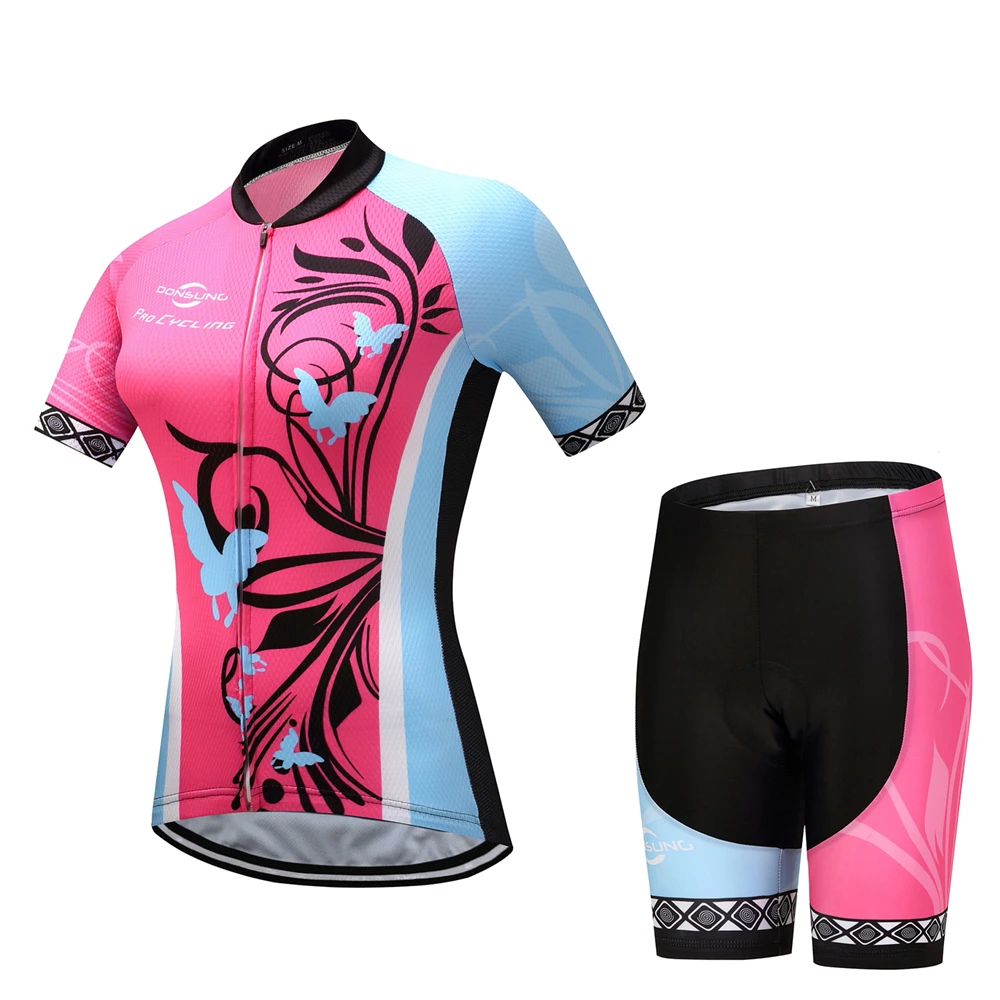 

Outdoor Sport Wear Cycling Jersey Set Women Breathable Short Sleeve Bike Bicycle Clothing Conjunto Ciclismo Pro MTB Jersey Sets