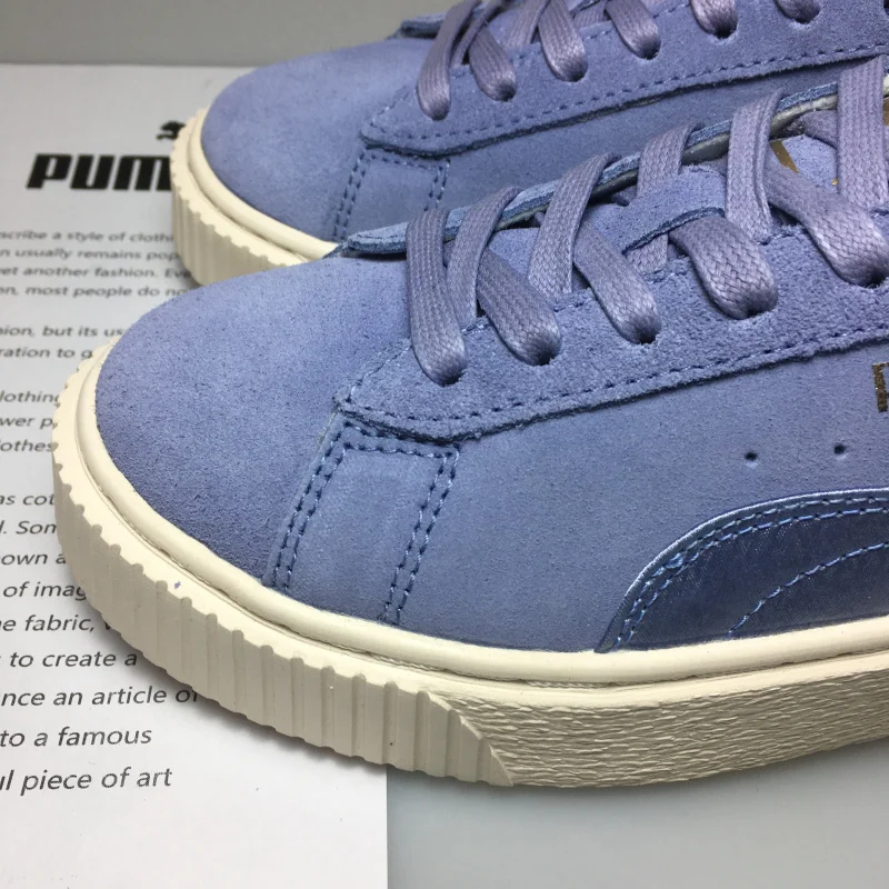 PUMA FENTY Suede Cleated Creeper Women's First Generation Rihanna Classic Basket Tone Simple Badminton Shoes | Спорт и
