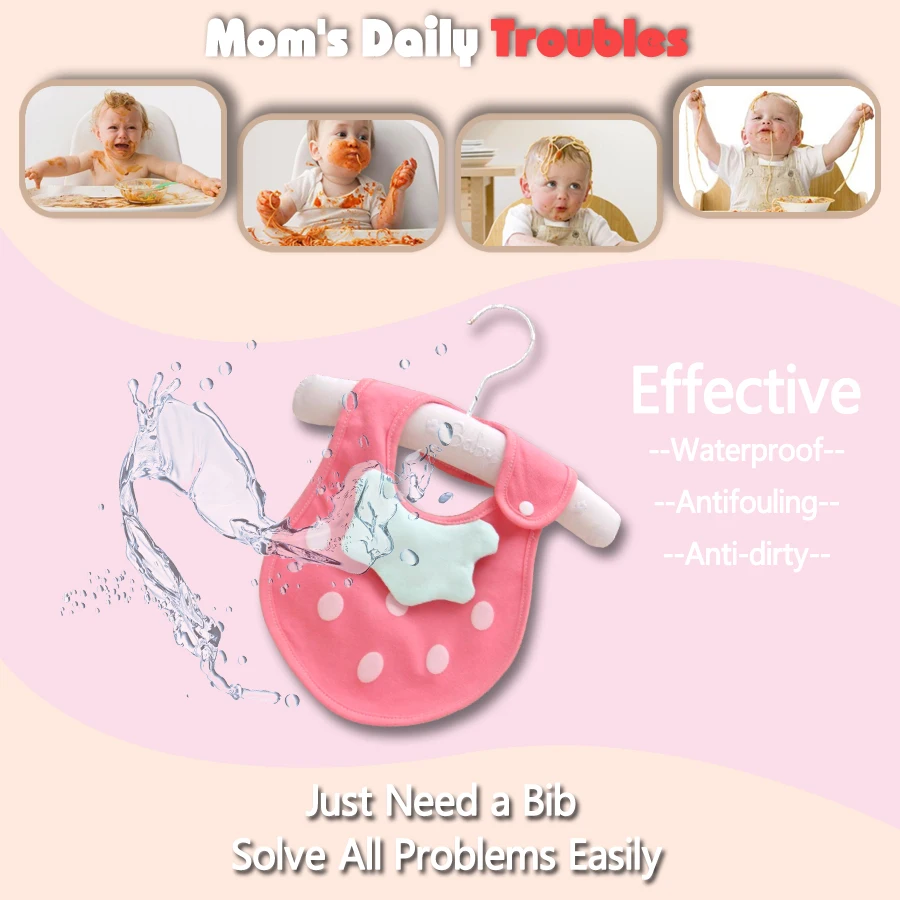 Cotton Baby Bibs Waterproof Bandana Bib for Baby Scarf Drool Slab Children's Bib Infant Apron Feeding Boy Girl Stuff Burp Cloth