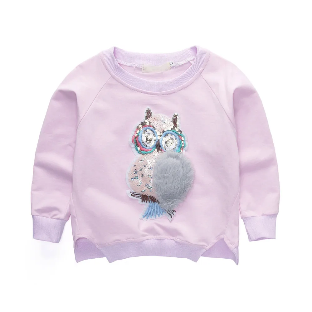 LCJMMO/осенний свитер для девочек; модная футболка с длинными рукавами и рисунком Совы; детский пуловер; блузка; топы; футболки; зимняя одежда для маленьких девочек