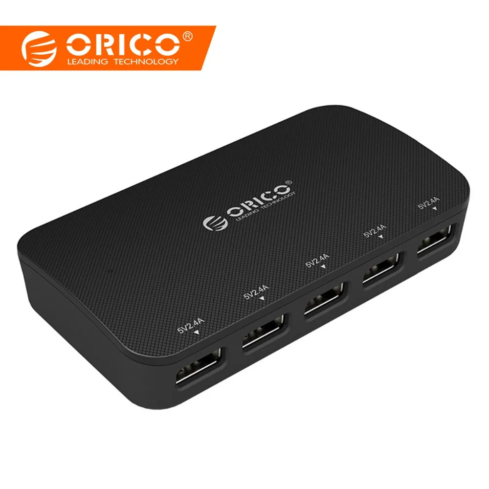 

ORICO EU USB Charger Smart 5 Port Desktop Charger Mobile Phone Travel Charger Intelligent Charging For Smartphone With Adapter