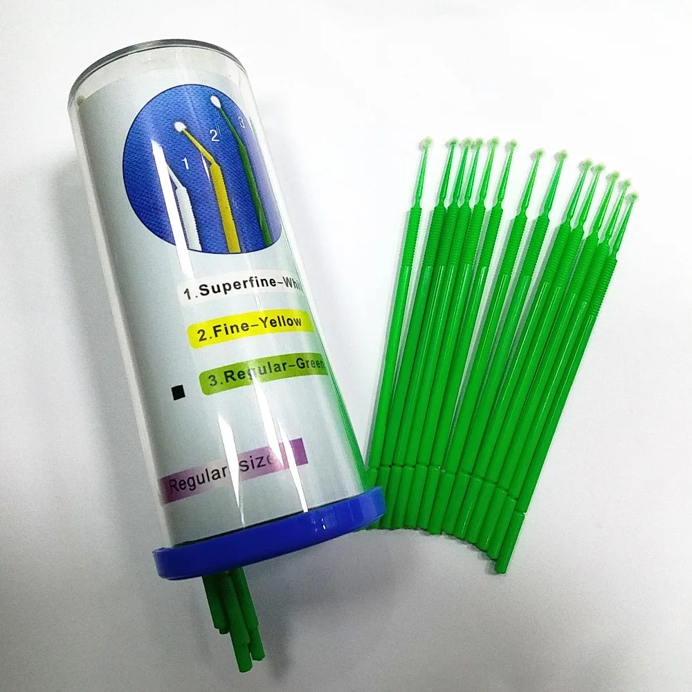 100 pcs Dental Disposable Micro Applicators Dental Brushes Regular Size