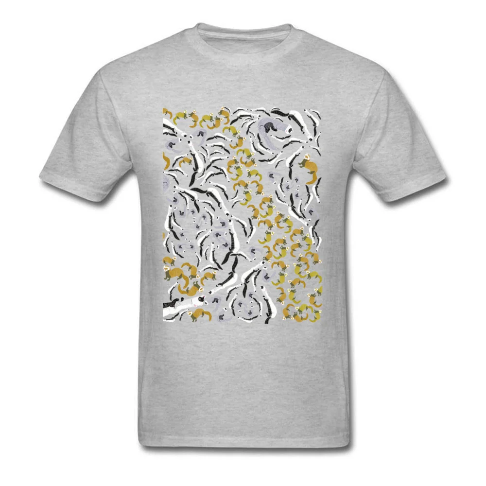 Tops T Shirt Ferret world Pattern Summer Autumn Short Sleeve Pure Cotton Round Neck Men Top T-shirts Normal Tee-Shirt Hip Hop Ferret world Pattern grey