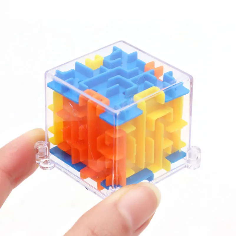 Magic Cube 4x4x4 см 3D лабиринт головоломка Лабиринт катящийся шар Волшебный Логические игрушки для детей