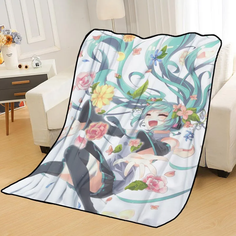 Blanket 6 Новое поступление Hatsune Miku одеяло s печать мягкий сон одеяло на дом/диван/офис портативный дорожный Чехол одеяло - Цвет: Blanket 6