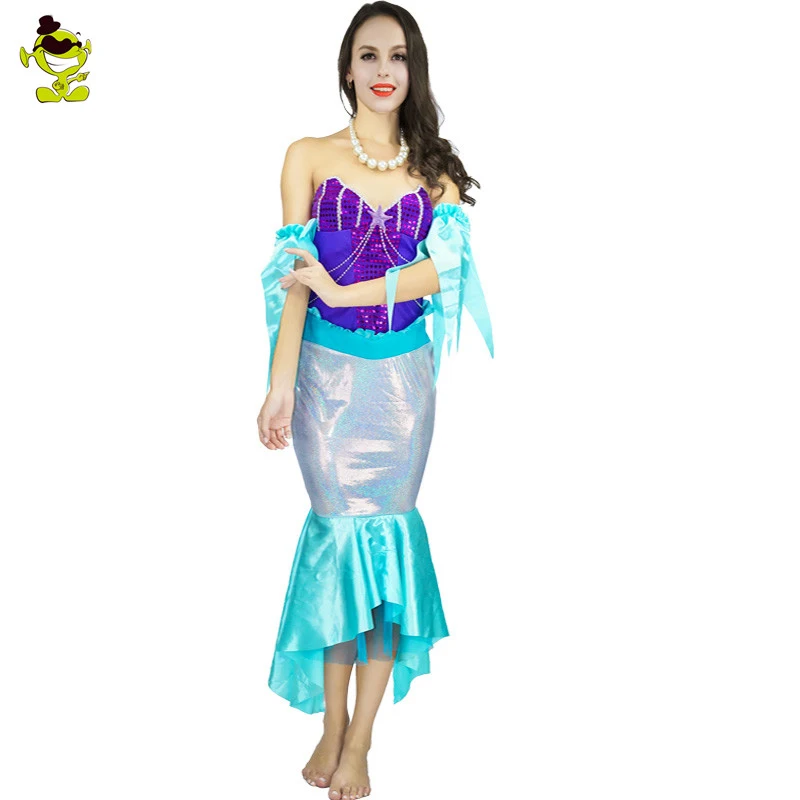 

Sexy Adult Mermaid Tail Costumes Halloween Fancy Dress Romantic Beauty Dress Sea Maid Cosplay Party