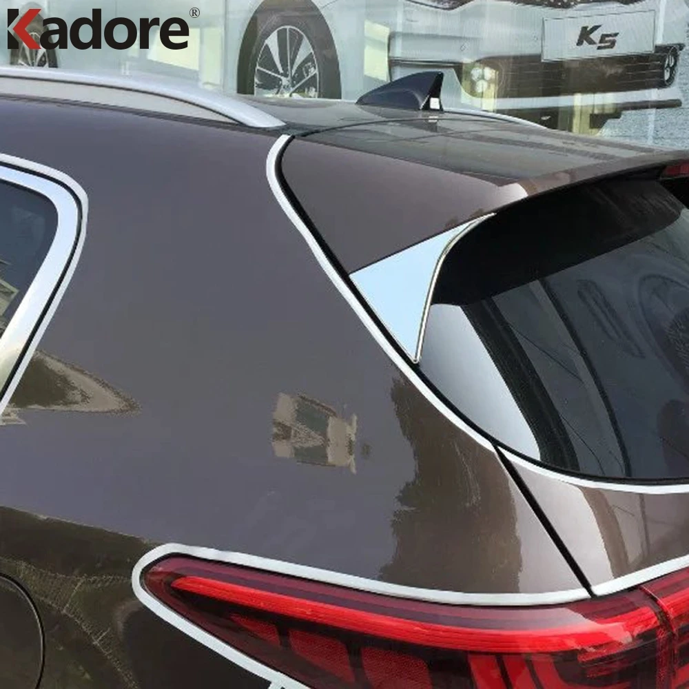 For KIA Sportage 2016 2017 car cover styling ABS Chrome accessories rear tail window windshield
