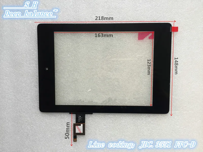 

New 8-inch digital glass panel flat panel touch screen capacitance screen original handwritten touch screen JDC.3551 FPC-D
