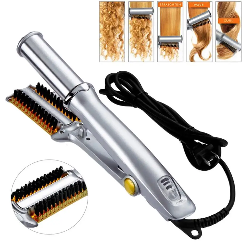 

Fashion Electric Hair Straightener Curler Curling and Straightening Iron Hairdressing Tools for dry & wet using.