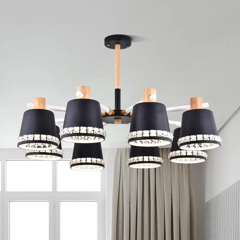 Makaron люстра освещение Nordic гостиная лампа современная творческая личность спальня лампа Утюг Люстры для столовой