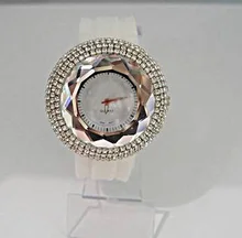 wholesale glowing crystal silicone watch girls girls trend gown quartz wrist watch w0168-1