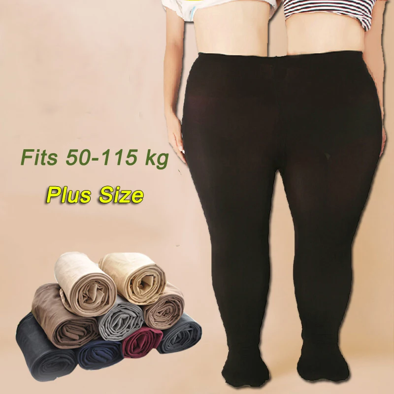 

680D Women Pantyhose Plus Size Winter Autumn Spring High Waist Velvet Tear Resistant Sexy Black Fashion Tights of Large Sizes