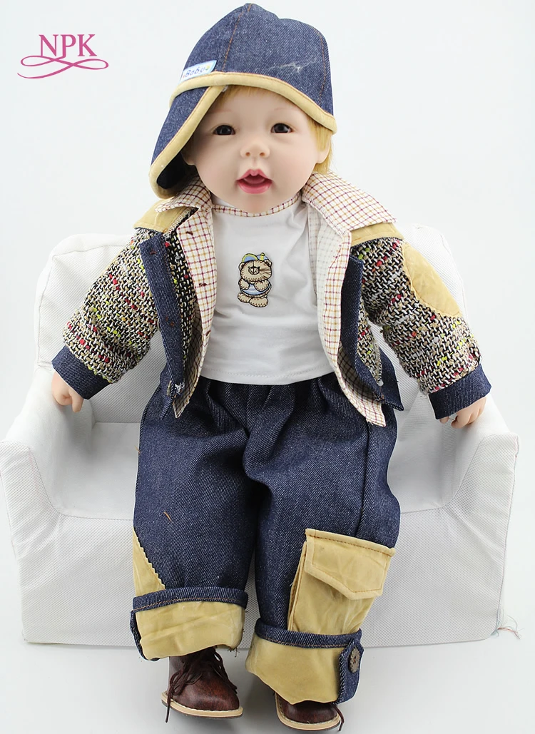 

NPK reborn doll with soft real gentle touch High Quality soft silicone vinyl head silicone vinyl BodyBirthday Present