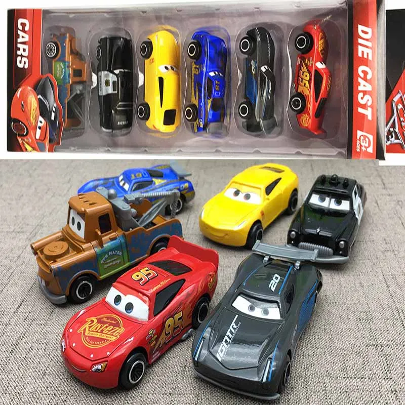 

Disney Toys 2019 New Cartoon Car Alloy Toy Set Car Story Bat Combination Sliding Color Multi-style Children's Car Toy For Kids