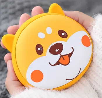 

USB Hand Warmer Cartoon Dog Termofor Gumowy Mini Pocket Handwarmer Portable Power Bank 5000 mAh Rechargeable Warmers Device