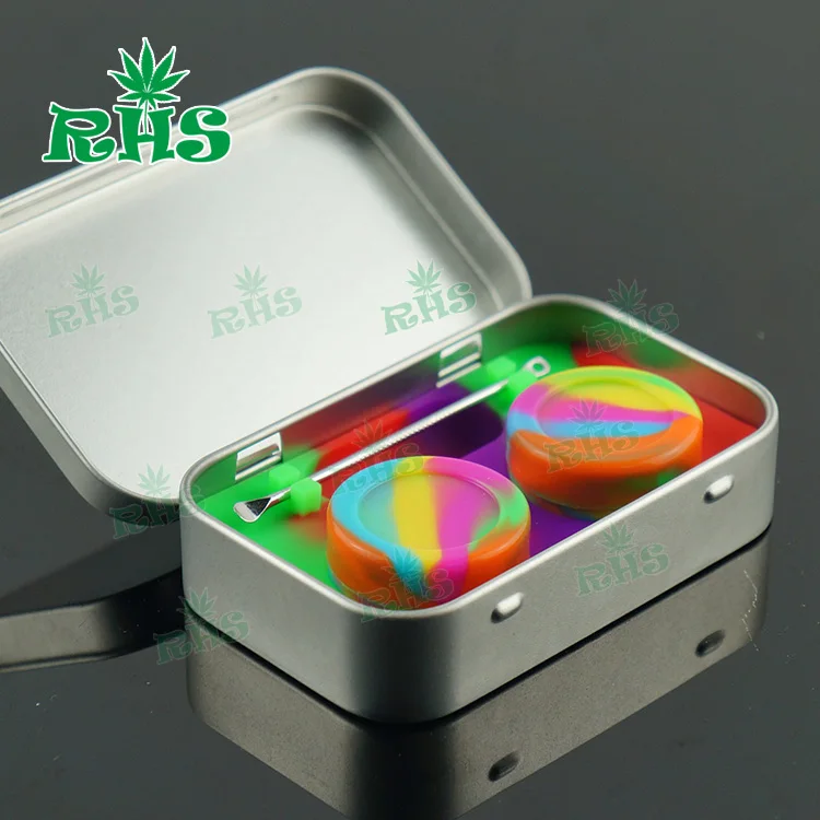 2sets 10ml Tin Box Wax Containers for Dabs, Non stick Shatter