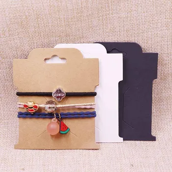 

2018wholesale 3 Color 100pcs=1 lot New Blank Black Hair Clip Hair band Card Jewelry Display Cards If Custom Logo Will Cost Extra