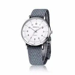 Возрождение 2017 новая мода наручные часы Для мужчин смотреть Повседневное Бизнес часы Для мужчин ткань часы Для мужчин relogio masculino reloj hombre