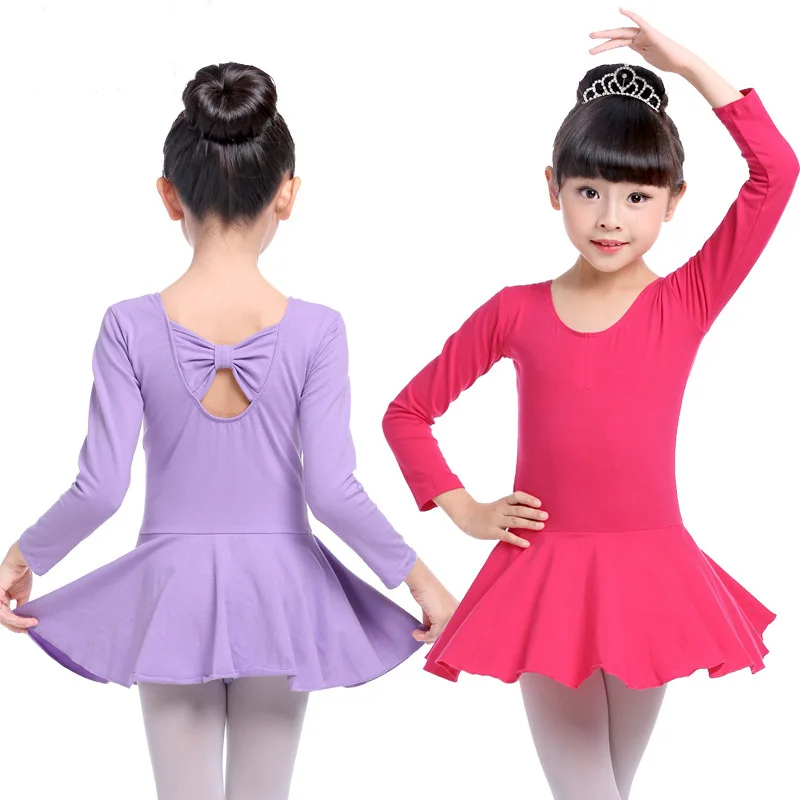 

New 2019 Girls Ballet Dress Gymnastic Leotard Long Sleeve Ballet Leotard Dancer Wear Ballerina Kids Leotard Dancewear Costumes