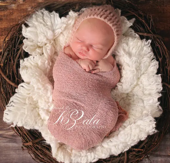 Soft Newborn Baby Swaddle Wrap Muslin Newborns Photography Props Baby Blanket Solid Boy Girl Infant Sleeping Swaddle 0-2 Months (3)