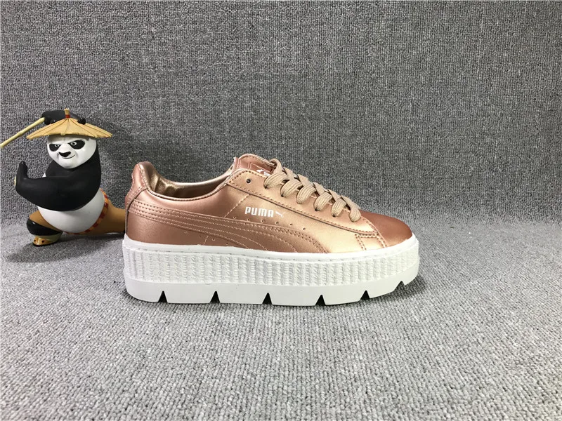 

Free shipping Puma women Three generations Rihanna Puma Basket Suede Super thick bottom sponge badminton shoes 36-39