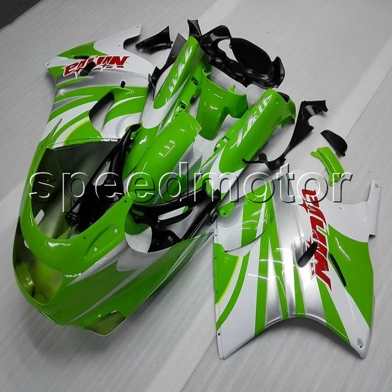 Bolts motorcycle cover GREEN WHITE ZZR 1100 90 01 fairing cowling for Kawasaki ZZR1100 ZX1100 1990