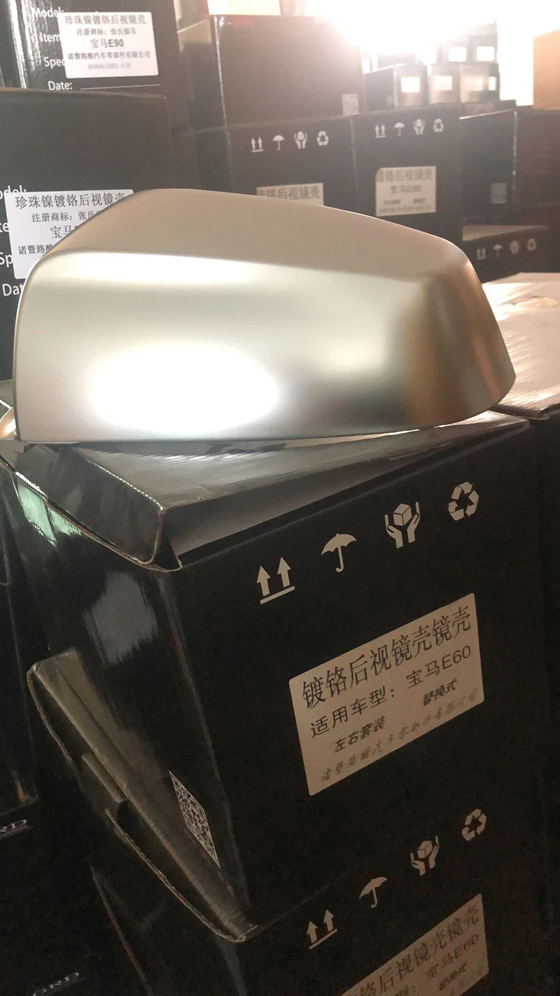 Для BMW 5 2 psc матовая Серебряная дверная крышка зеркала накладка замена E60 6 E63 E64 F10 F11