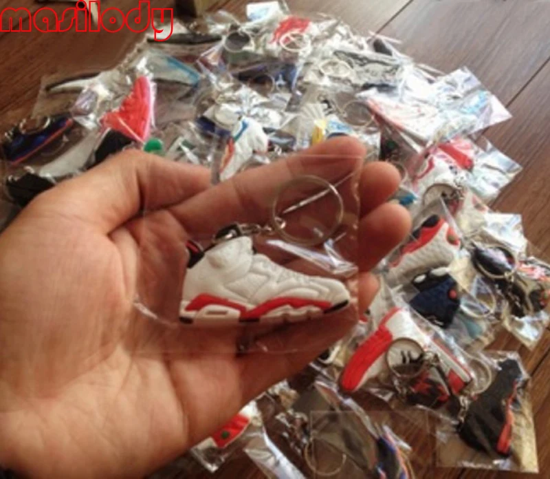 

100pcs/lot 466 Styles Air jordan shoes keychain PVC rubber Keychains Custom styles DIY logo jordan Shoe key Chain