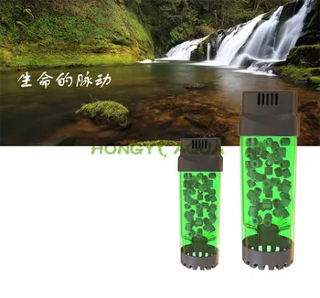 

QANVEE Fluidized Moving Bed Filter Bubble Bio Media Reactor for Aquarium Fish Tank with Air Stone and Sponge Filter LH300/LH600