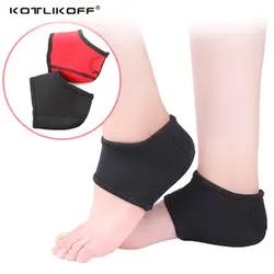 Каблук носки Теплые обуви подушки защиты каблук артрит Ахиллес Tendonitis, мозоли, шпоры и трещины кожаные стельки для мужчин Wom