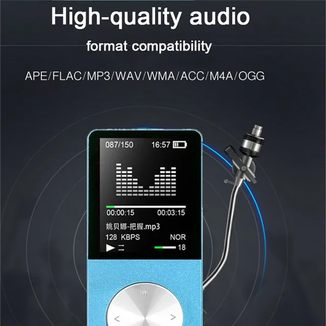 FGHGF Alloy mp3 music player Lossless HiFi MP3/ mp4 player 8GB mini Portable Audio Player FM Radio Ebook Voice Recorder mp4