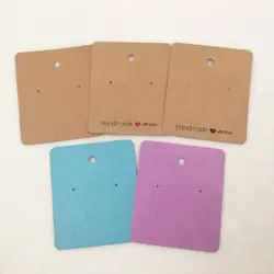 120 шт./лот прямоугольное ювелирное изделие карточка для демонстрации сережек коричневый/синий/фиолетовый аксессуары упаковки карты