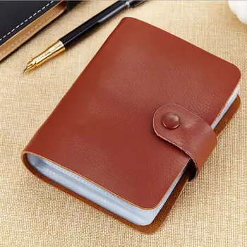 

New Fashion 60 Card Slots Genuine Leather Business Card Holder Women Credit Card Case Wallet For Man Cardholder 6 Colors