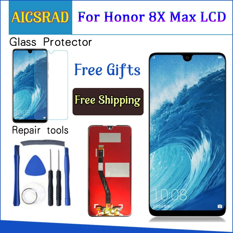 

With Frame 7.12" For Huawei Honor 8X Max LCD Display Touch Screen Digitizer Assembly Replacement +Tools