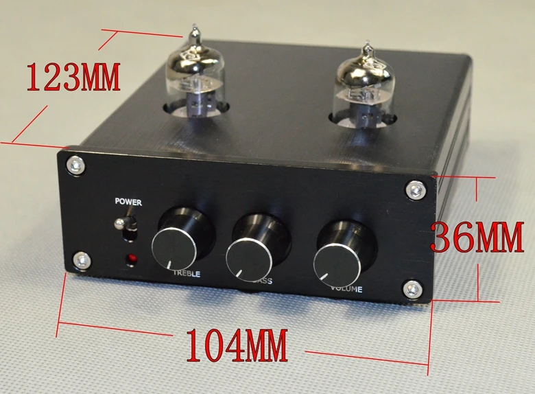 Latest HiFi 6J1 Vacuum Tube Preamplifier Stereo PreAmp Digital Treble