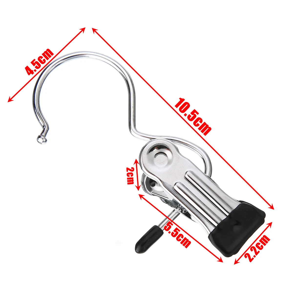 10pcs Stainless Steel Clothes Pegs Drying Racks Retaining Clip Portable Hook Clothes Pin Shoe Pants Hanger Clips For Home Travel