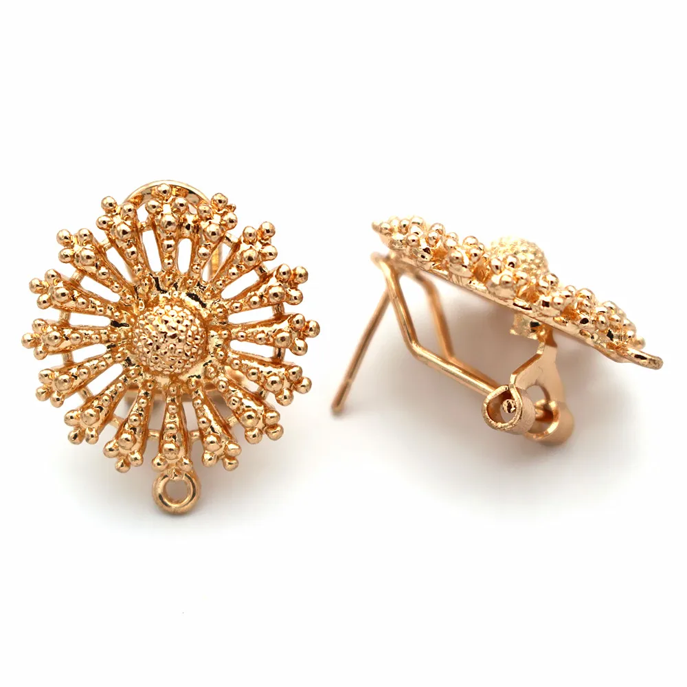 African Chile Earrings Post With Loop Connectors Circle Filigree Ear Clip Earring Findings Diy Women Exaggerated Wedding Earring Jewelry Findings Components Aliexpress