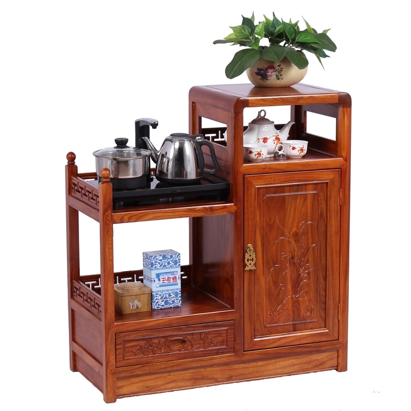 Chinese Style Side Tea Table Side End Table Cabinet Racks