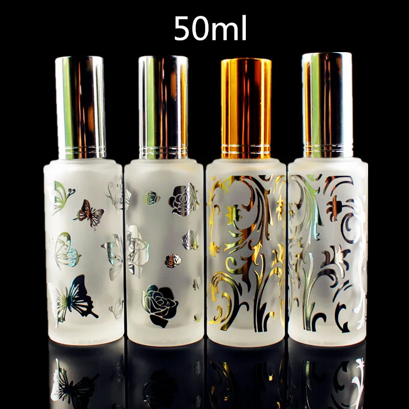 

1PC TOP QUALITY 50ml Glass Empty Perfume Bottles Spray Atomizer Refillable Bottle Scent Case with Travel Size Portable