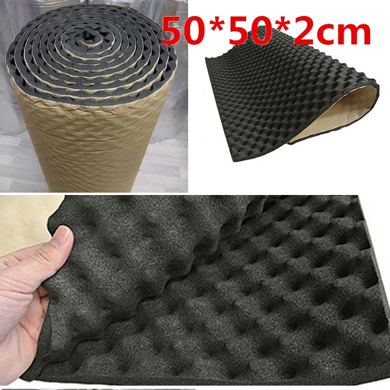 

Insulation Acoustic Foam Mat Car Engine Road Noise Deadener 50x50x2cm Inner Pad High Quality