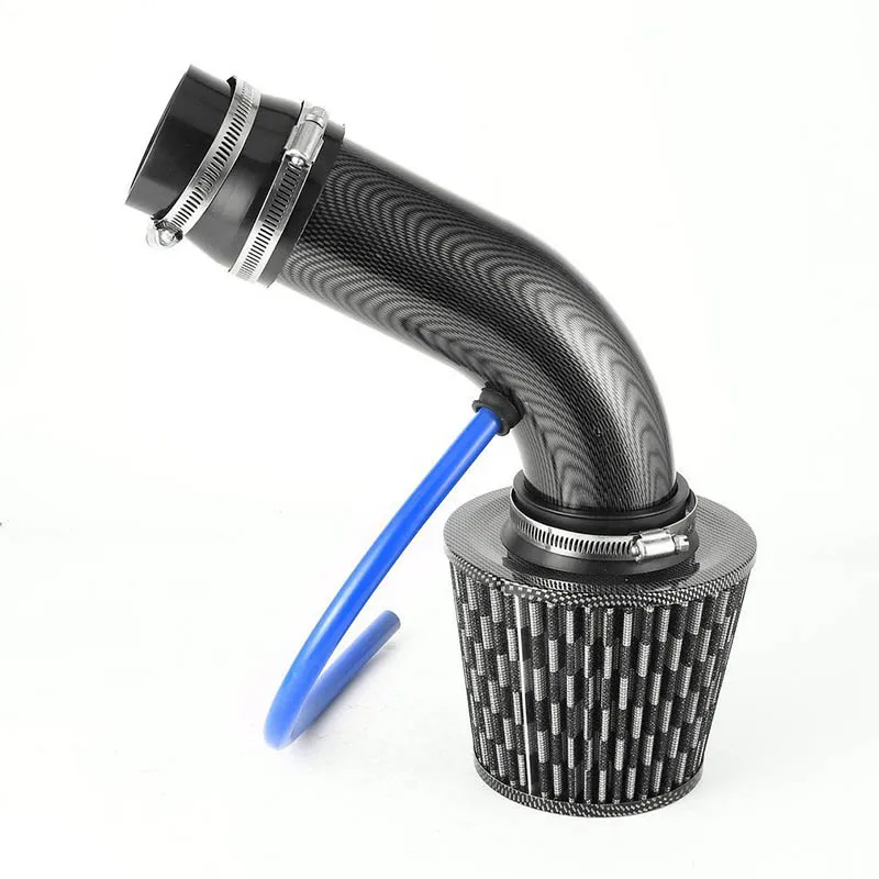 

Hot Universal Car Air Intake Kit Tool Case Short Racing High Flow Aluminum Pipe Filter Clamp JLD