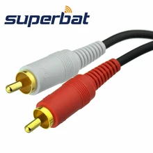 Superbat Подробная информация о 8 дюймов RCA Женский Джек 2 RCA штекер позолоченный Аудио адаптер Y сплиттер кабель