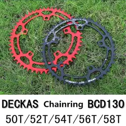 DECKAS круглый велосипед Звездочка 130 BCD 50 т/52 т/54 Т/56 т/58 т звезду для МТВ Mountain Road велосипед цепи кольцо большое кольцо