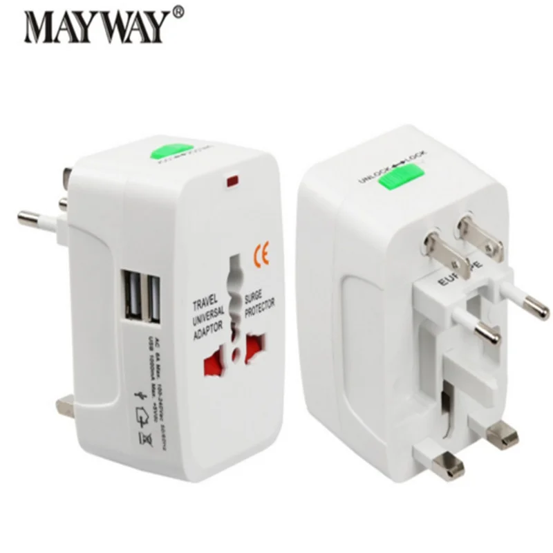 Electric Plug power Socket Adapter International travel adapter Universal Travel Socket USB Power Charger Converter EU UK US AU