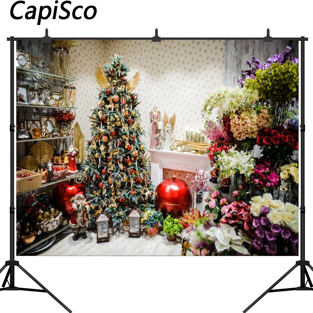 Capisco Christmas Theme photography backgrounds Flowers Decoration Backdrops computer printing backdrops for photo studio | Электроника