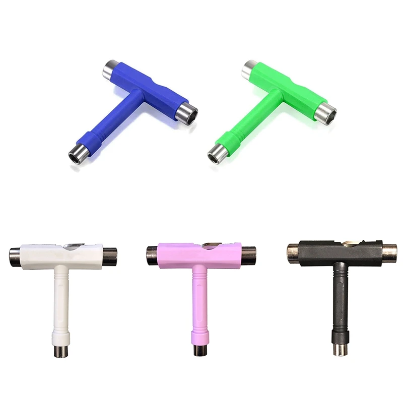 

New T-type Skateboard Tool All In One Screwdriver Mini Kick Scooter Socket Multi-functional Skate T-Tool 5 Color