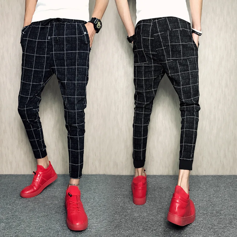 red and black checkered pants mens