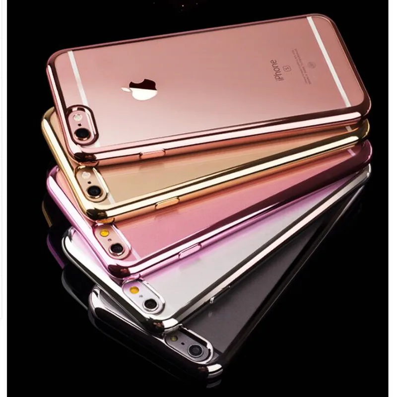 iphone 7 silicone case Fashion Rose gold Luxury Plating Case For iPhone X XS MAX XR Soft Clear TPU Cover For iPhone 12 6 7 8 plus ip 11 Pro MAX Coque iphone 7 waterproof case