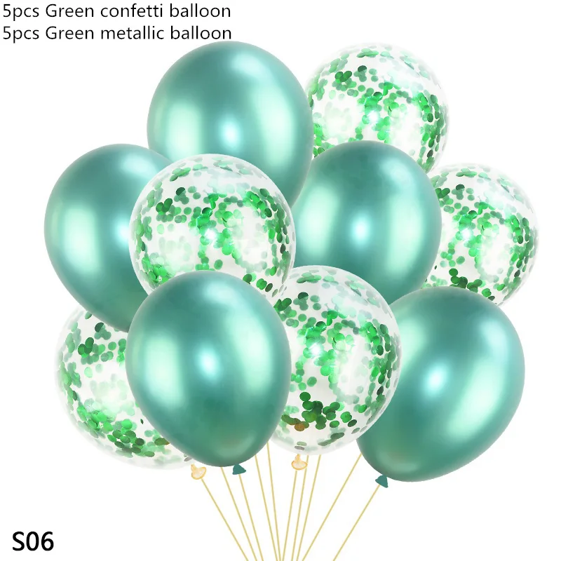 10 шт., конфетти на день рождения, шары, металлические шары, свадебные украшения, воздушные шары для детей, детские праздничные вечерние шары - Цвет: S06